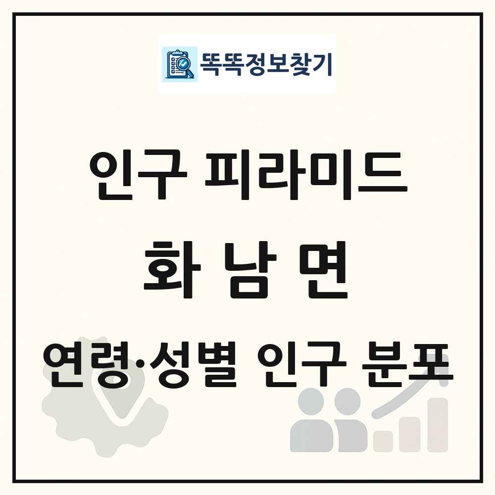 화남면 인구 피라미드 링크 그림